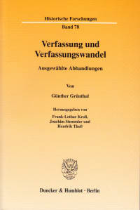 Cover Verfassung und Verfassungswandel