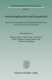 Cover Interdisziplinarität und Komplexität