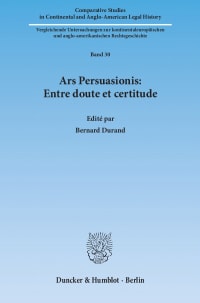 Cover Ars Persuasionis: Entre doute et certitude