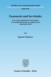 Cover Easements und Servitudes