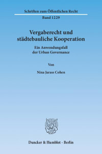 Cover Vergaberecht und städtebauliche Kooperation