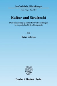 Cover Kultur und Strafrecht