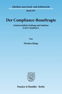 Cover Der Compliance-Beauftragte