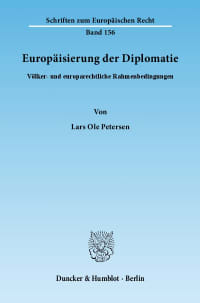 Cover Europäisierung der Diplomatie