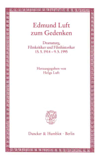 Cover Edmund Luft zum Gedenken