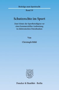 Cover Schutzrechte im Sport