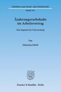 Cover Änderungsvorbehalte im Arbeitsvertrag