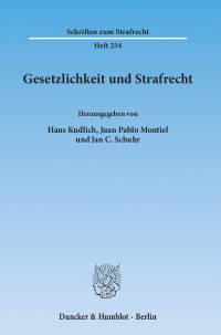 Cover Gesetzlichkeit und Strafrecht