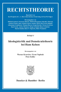 Cover Ideologiekritik und Demokratietheorie bei Hans Kelsen