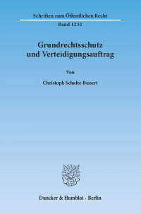 Cover Grundrechtsschutz und Verteidigungsauftrag