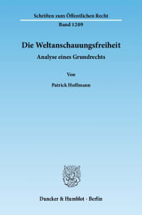 Cover Die Weltanschauungsfreiheit