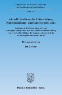 Cover Aktuelle Probleme des Luftverkehrs-, Planfeststellungs- und Umweltrechts 2014