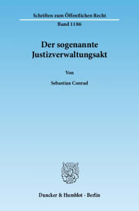 Cover Der sogenannte Justizverwaltungsakt