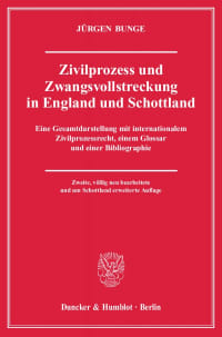 Cover Zivilprozess und Zwangsvollstreckung in England und Schottland