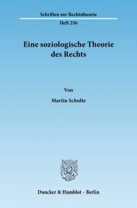 Cover Eine soziologische Theorie des Rechts