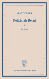 Cover Politik als Beruf