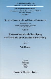 Cover Konzerndimensionale Beendigung der Vorstands- und Geschäftsführerstellung