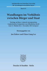 Cover Wandlungen im Verhältnis zwischen Bürger und Staat