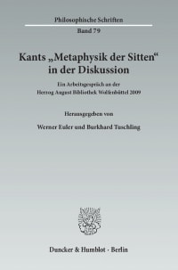 Cover Kants »Metaphysik der Sitten« in der Diskussion