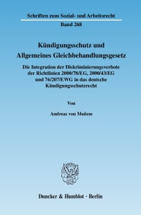 Cover Kündigungsschutz und Allgemeines Gleichbehandlungsgesetz