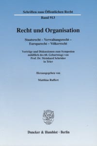 Cover Recht und Organisation