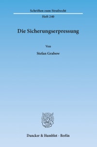 Cover Die Sicherungserpressung