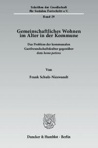 Cover Gemeinschaftliches Wohnen im Alter in der Kommune