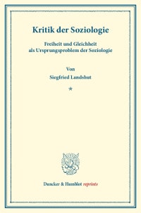 Cover Kritik der Soziologie