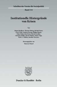 Cover Institutionelle Hintergründe von Krisen