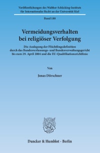 Cover Vermeidungsverhalten bei religiöser Verfolgung