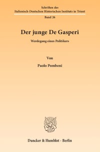 Cover Der junge De Gasperi