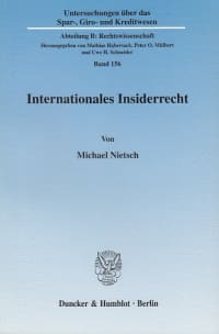 Cover Internationales Insiderrecht