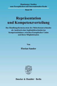 Cover Repräsentation und Kompetenzverteilung