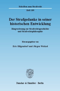 Cover Der Strafgedanke in seiner historischen Entwicklung