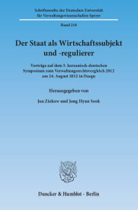 Cover Der Staat als Wirtschaftssubjekt und -regulierer