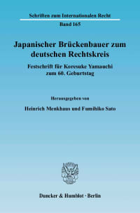 Cover Japanischer Brückenbauer zum deutschen Rechtskreis