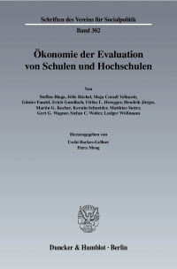 Cover Ökonomie der Evaluation von Schulen und Hochschulen