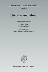 Cover Literatur und Moral