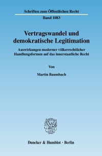 Cover Vertragswandel und demokratische Legitimation