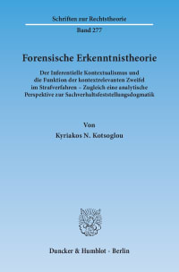 Cover Forensische Erkenntnistheorie