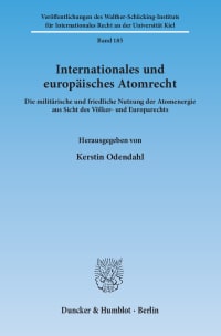 Cover Internationales und europäisches Atomrecht