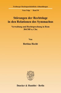 Cover Störungen der Rechtslage in den Relationen des Symmachus