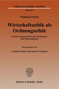 Cover Wirtschaftsethik als Ordnungsethik