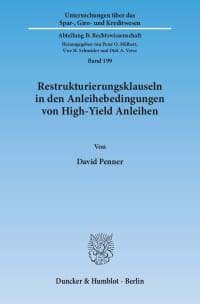 Cover Restrukturierungsklauseln in den Anleihebedingungen von High-Yield Anleihen