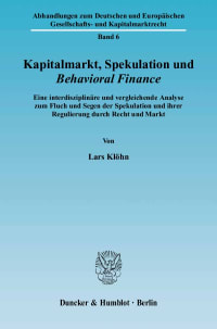 Cover Kapitalmarkt, Spekulation und Behavioral Finance
