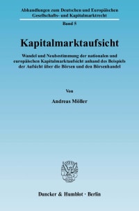 Cover Kapitalmarktaufsicht