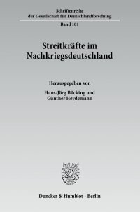 Cover Streitkräfte im Nachkriegsdeutschland