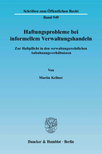 Cover Haftungsprobleme bei informellem Verwaltungshandeln