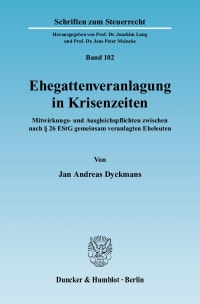 Cover Ehegattenveranlagung in Krisenzeiten