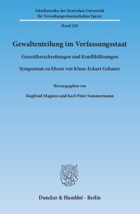 Cover Gewaltenteilung im Verfassungsstaat